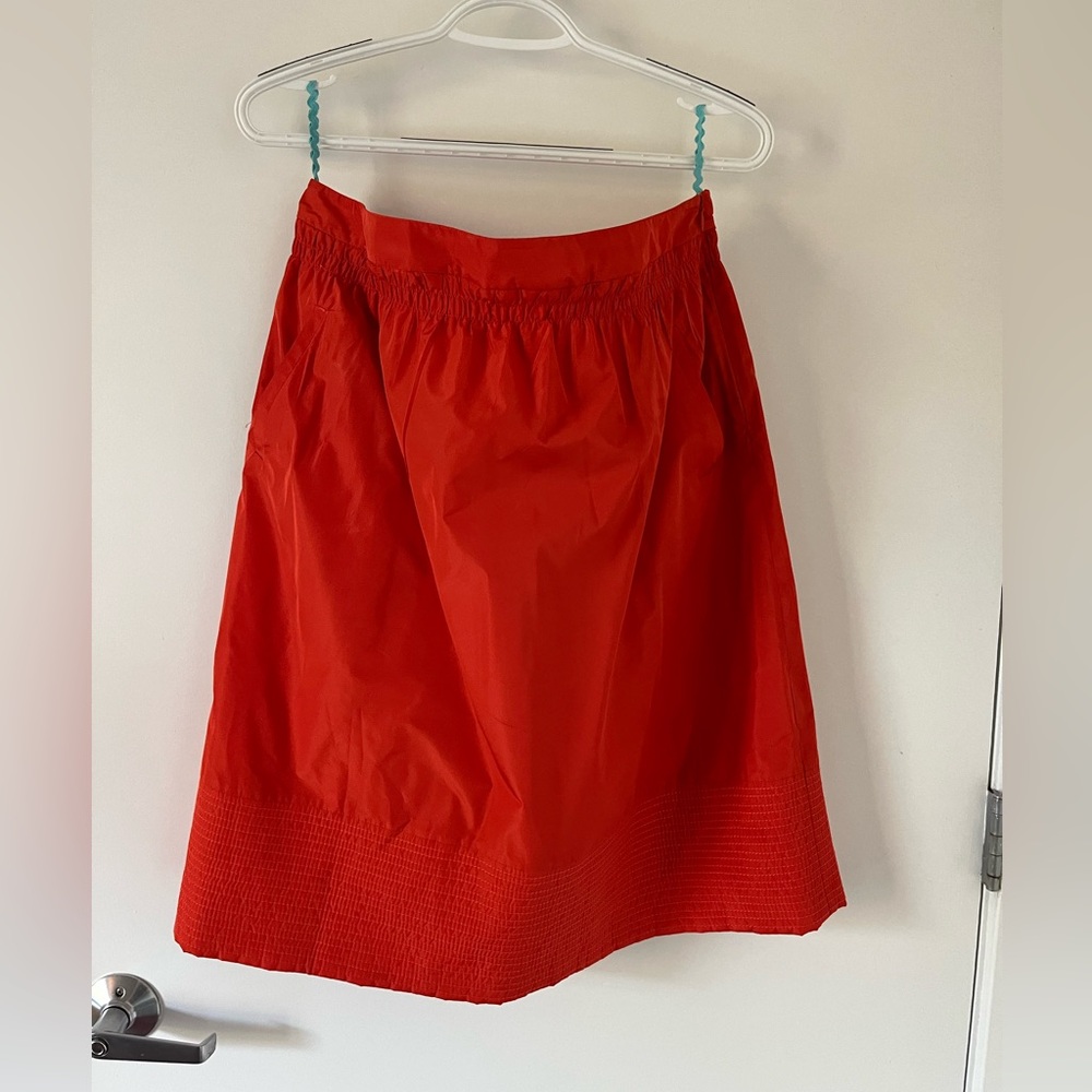 Piazza Sempione Orange Tech fabric skirt